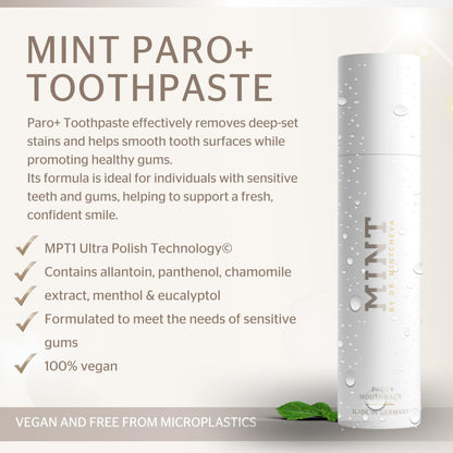 MINT PARO+ Toothpaste - Fluoride-Free, Gum Care | Dr. Mintcheva