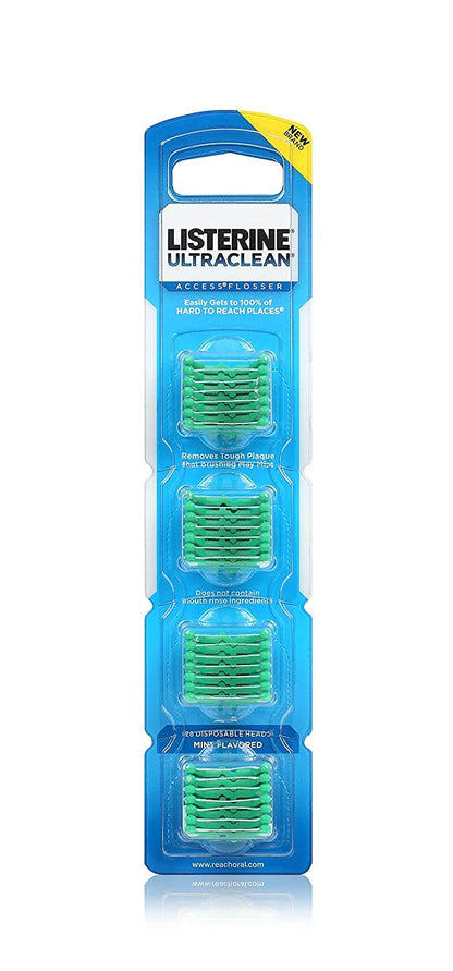 Ultra Clean Access Flosser for Hard-to-Reach Areas | Mint Flosser Handle with 28 Refills