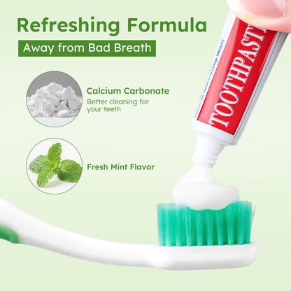 Travel Size Toothpaste Bulk – 500 Mint Pocket Tubes (0.176 oz / 5 g) Disposable for Travel, Hotels & Camping