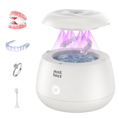 Minthouz Ultrasonic Retainer Cleaner – 200ml, 48kHz Cleaning for Dentures & Aligners
