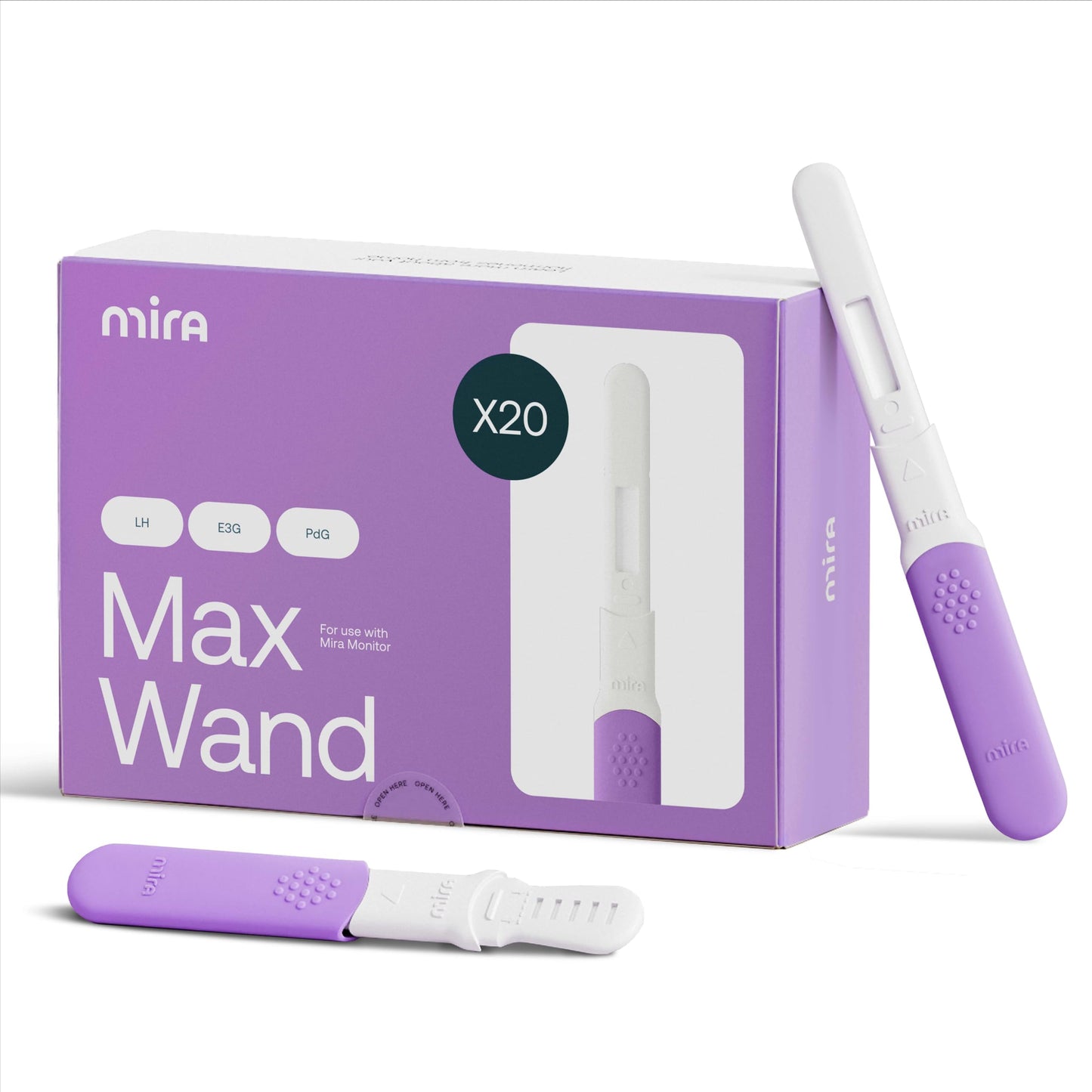 Mira Fertility MAX Wands – At-Home Ovulation Tests (20) | LH, PdG, E3G