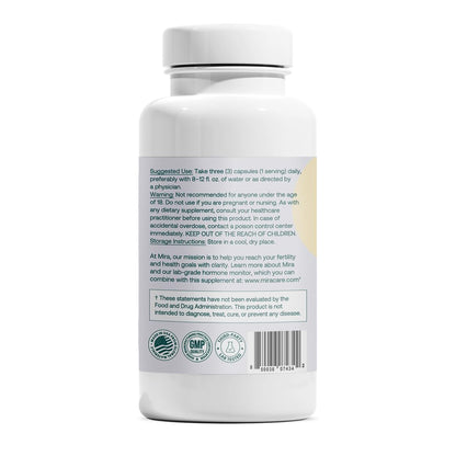 MIRA PCOS Supplement - Myo-Inositol 40:1 for Hormonal Balance | 90 Capsules