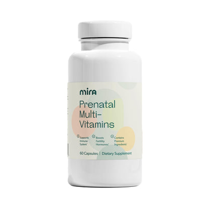 MIRA Prenatal Multivitamins for Women – Folate & Choline | 60 Capsules (30 Servings) | 1 Pack