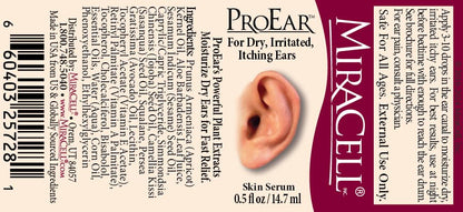 Miracell ProEar Ear Drops — Hydrating Ear Moisturizer, Wax Softener, 0.5 oz
