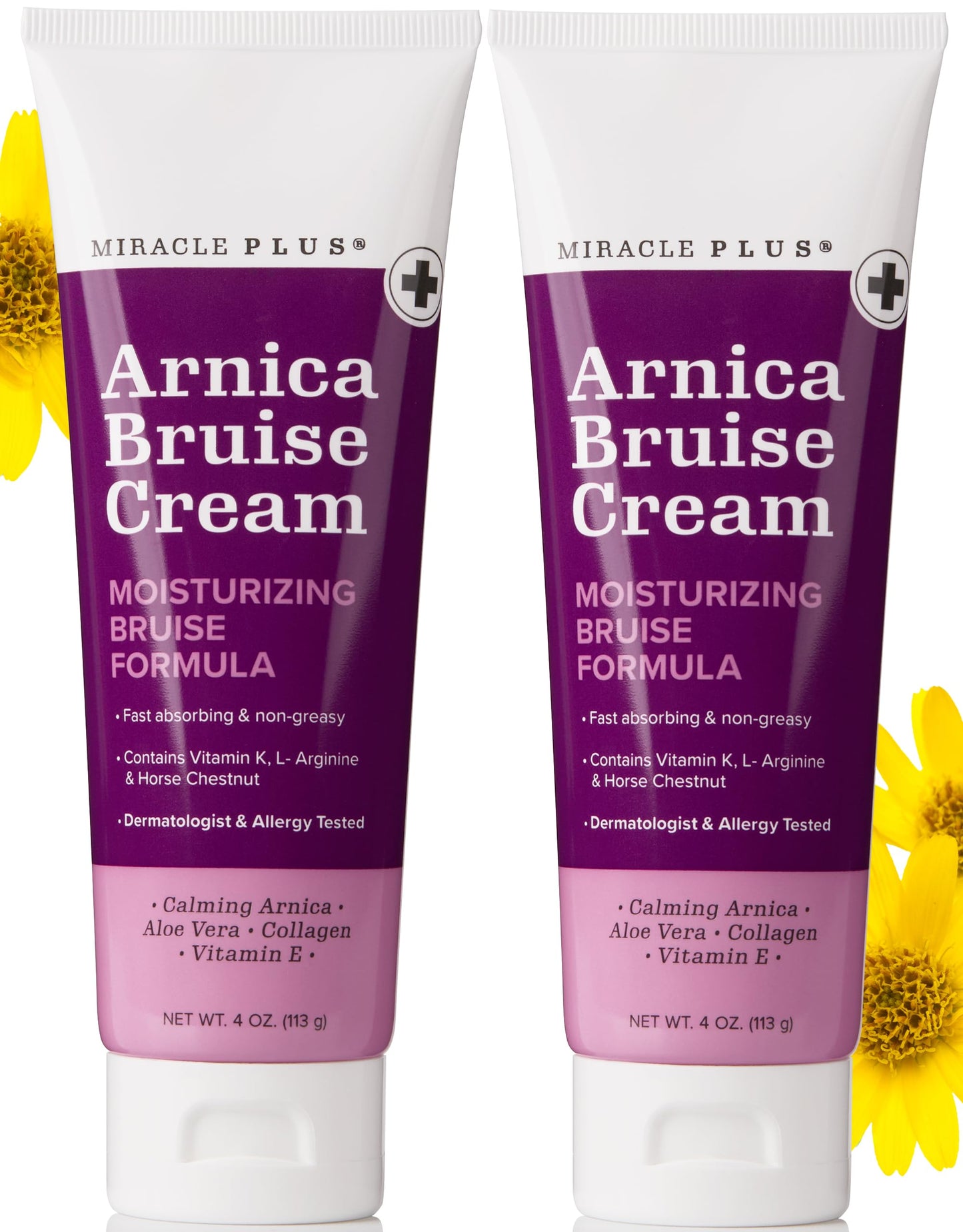 Miracle Plus Arnica Cream Extra Strength – Bruise Relief Lotion (2-Pack)