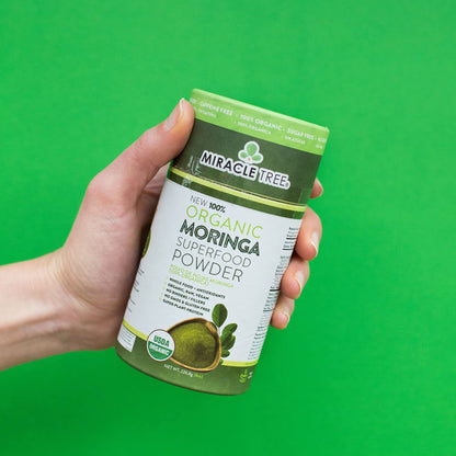 Miracle Tree 100% Organic Moringa Superfood Powder - 8 oz (226.8 g) | Organic, Vegan, Non-GMO