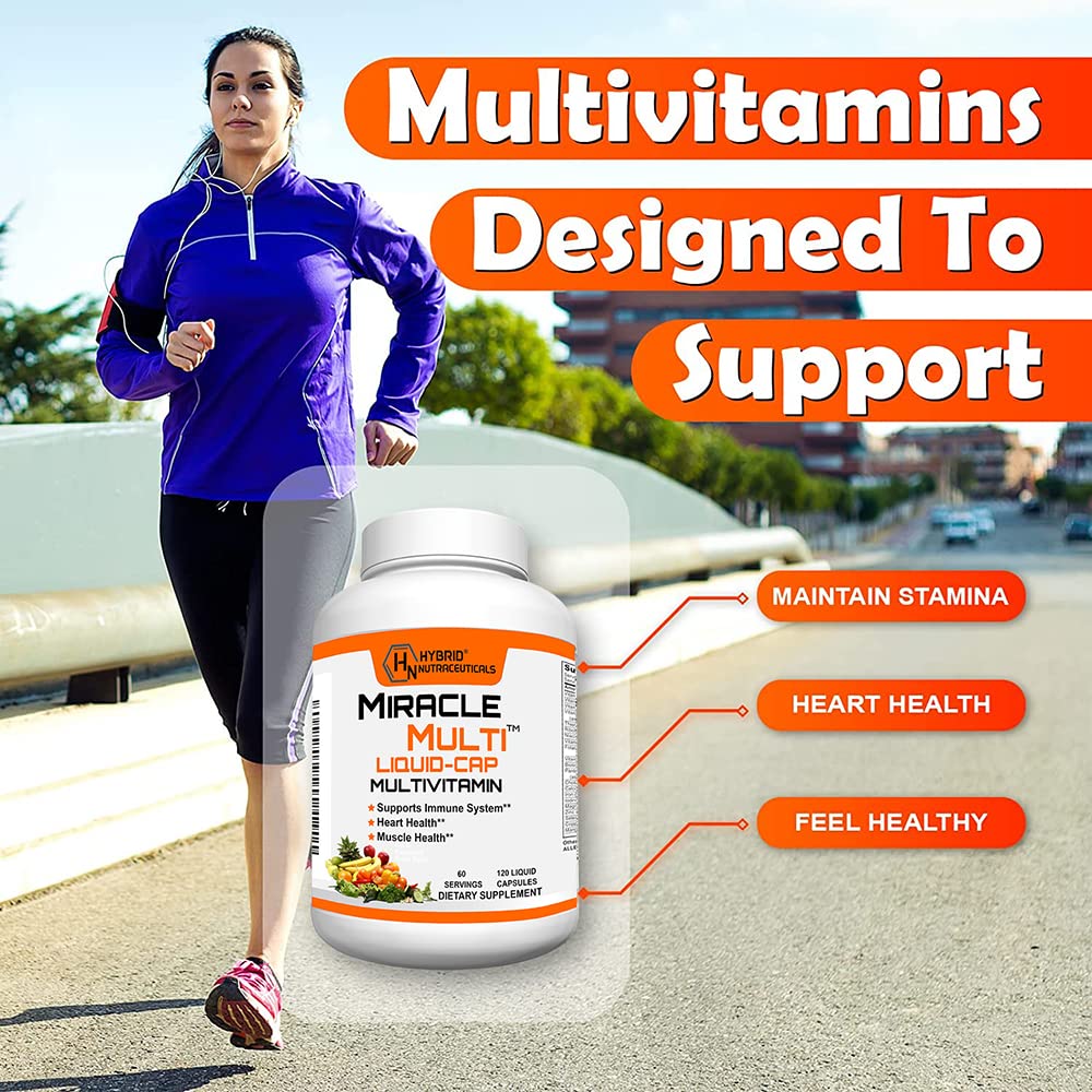 MiracleMulti Liquid Multivitamin – 120 Softgels for Men & Women, Whole Food Vitamin & Mineral