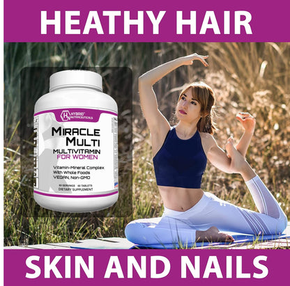 MiracleMulti Women Multivitamin with Probiotics - Immune Support & Energy | 60 Servings | Non-GMO