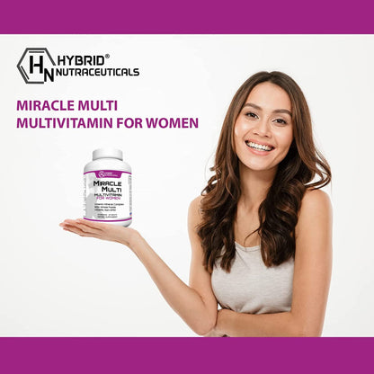 MiracleMulti Women Multivitamin with Probiotics - Immune Support & Energy | 60 Servings | Non-GMO