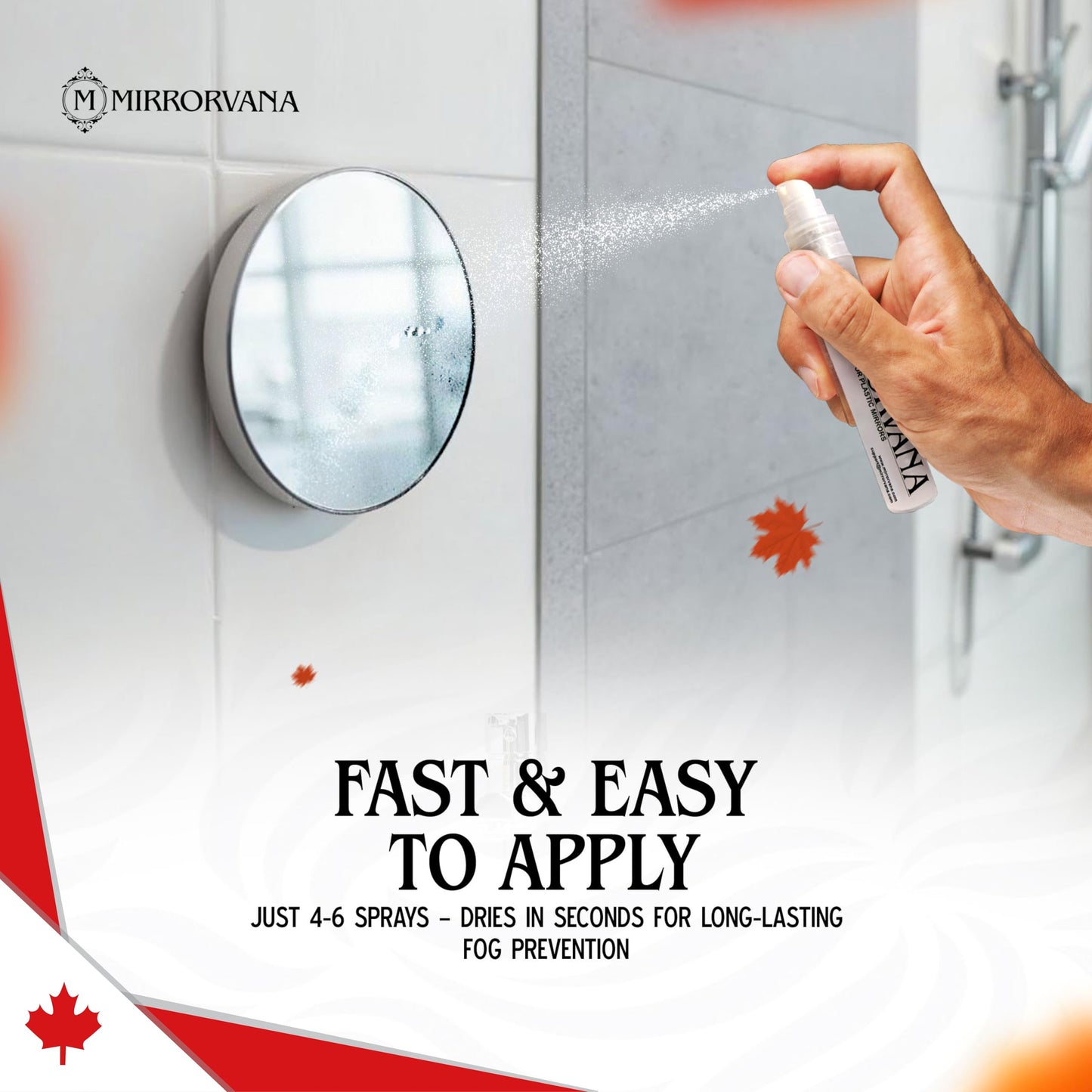 MIRRORVANA Anti Fog Spray for Shower Mirrors - 2 Bottles (7 ml)
