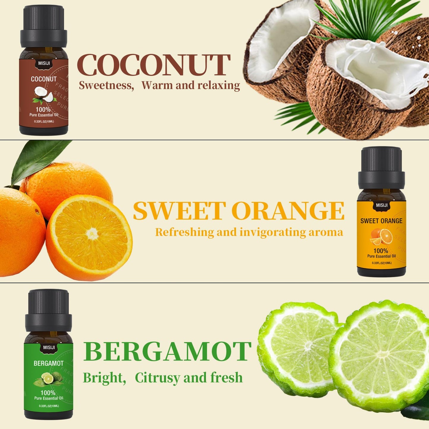 MISIJI Essential Oils for Diffuser – Aromatherapy & Home Fragrance Kit