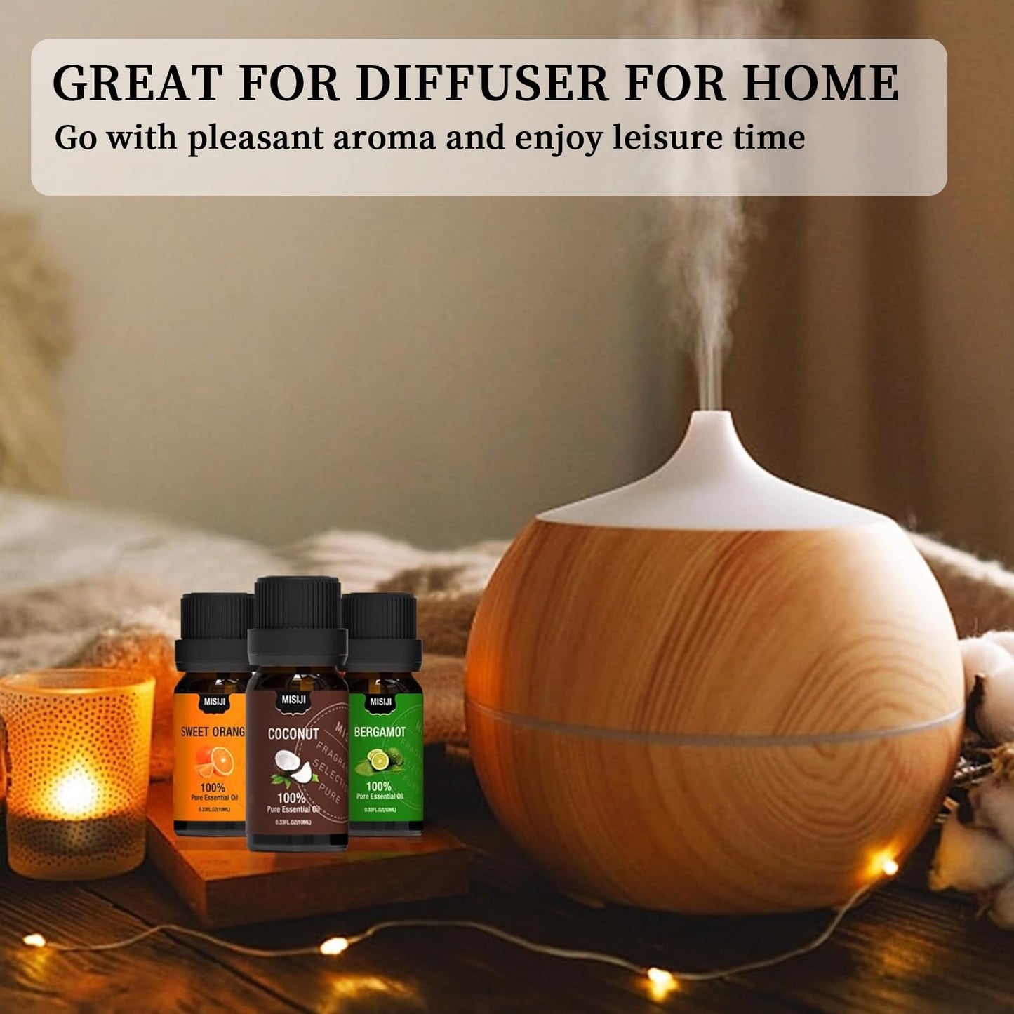 MISIJI Essential Oils for Diffuser – Aromatherapy & Home Fragrance Kit