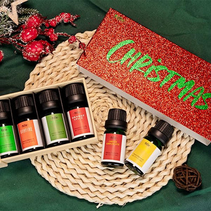 MitFlor Christmas Fragrance Oils Set – 6x10 ml Holiday Diffuser Oils