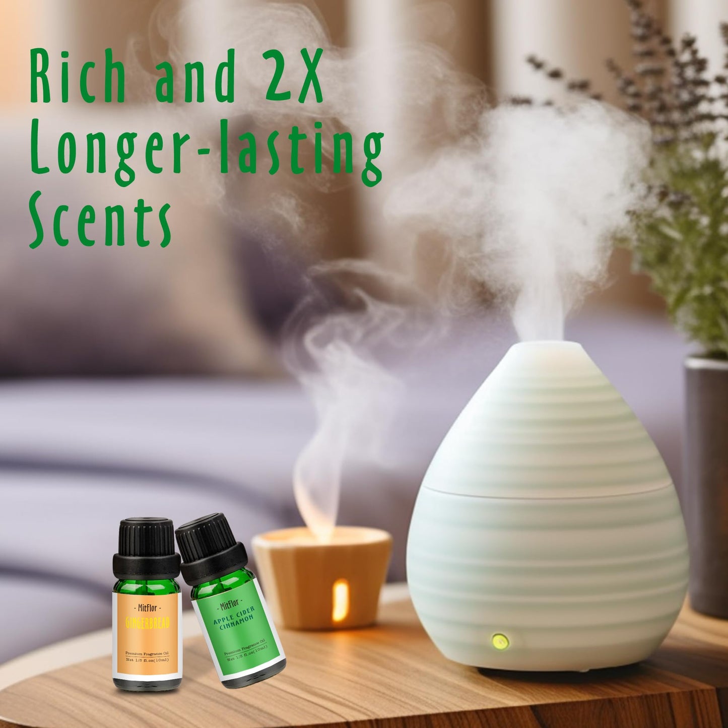MitFlor Christmas Fragrance Oils Set – 6x10 ml Holiday Diffuser Oils