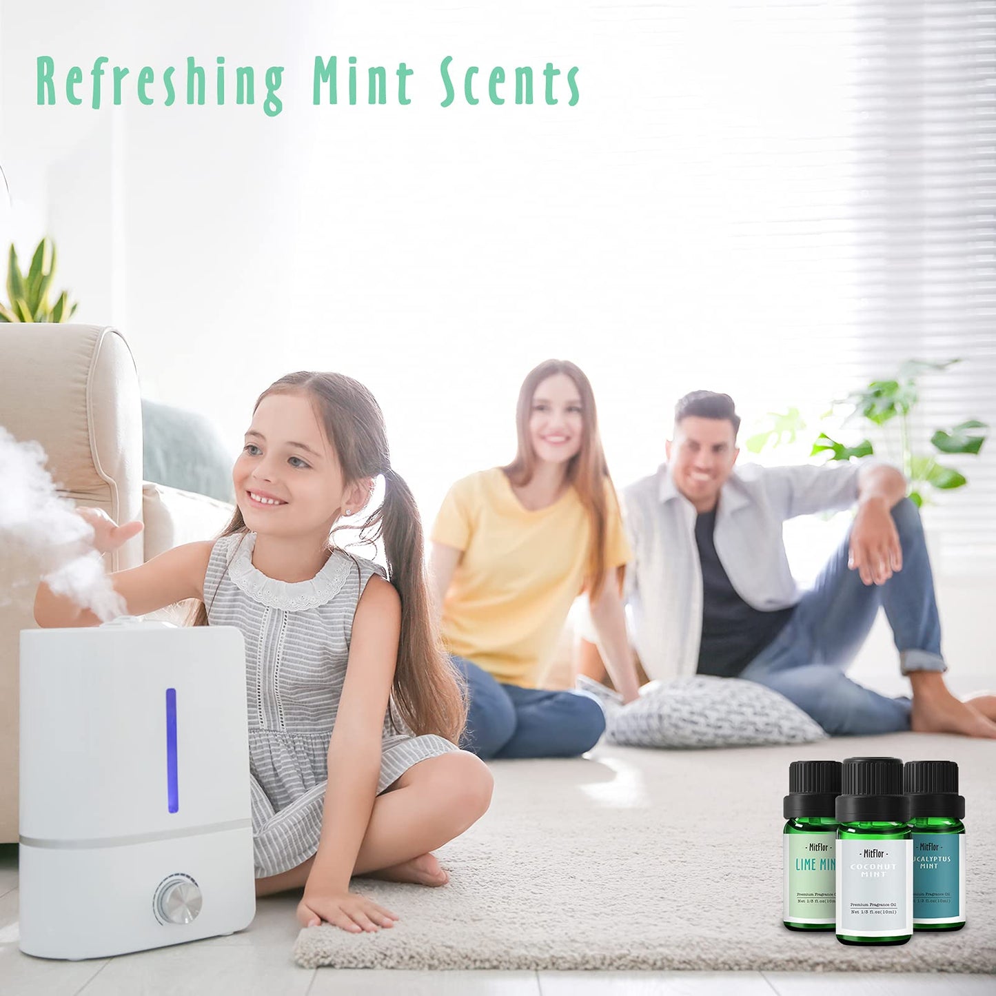 MitFlor Mint Fragrance Oils Set – 6x10ml Premium Scented Oils for Diffuser, Candle & Soap Making