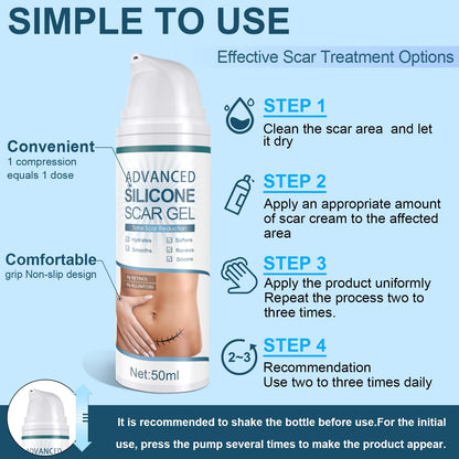 Mitgary Advanced Scar Gel – Silicone Scar Treatment for New & Old Scars | 50 g
