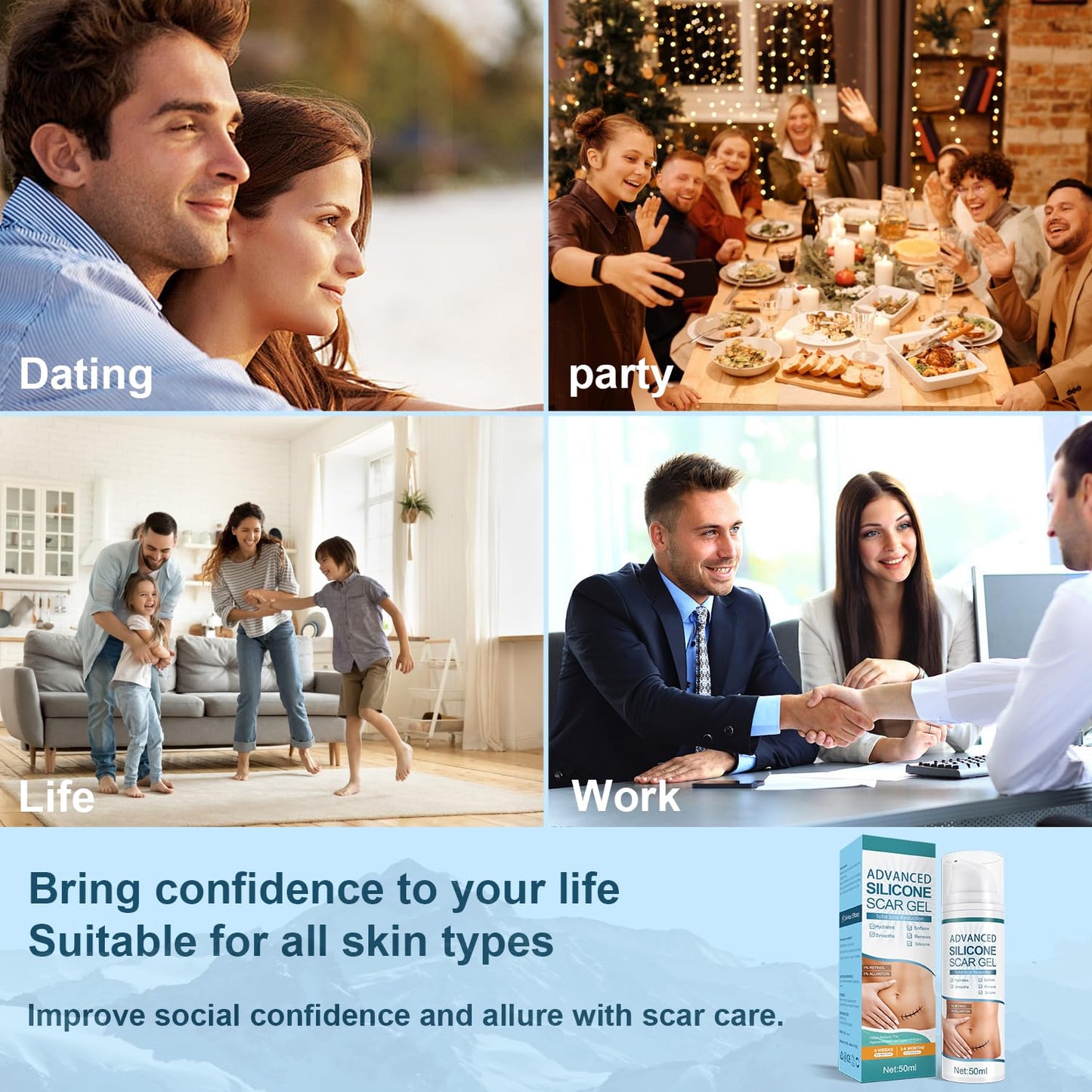 Mitgary Advanced Scar Gel – Silicone Scar Treatment for New & Old Scars | 50 g