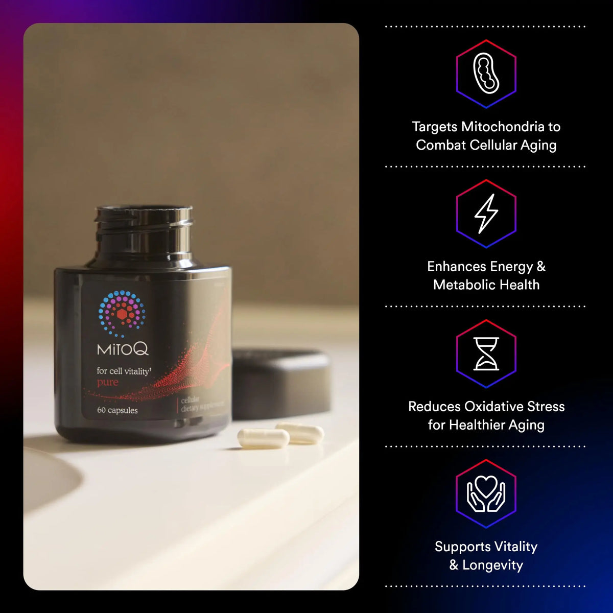 MitoQ Pure Advanced Mitochondria Supplement | Superior Bioavailability for Energy, Aging & Vitality BritishVita | Premium UK Vitamins & Wellness Supplements