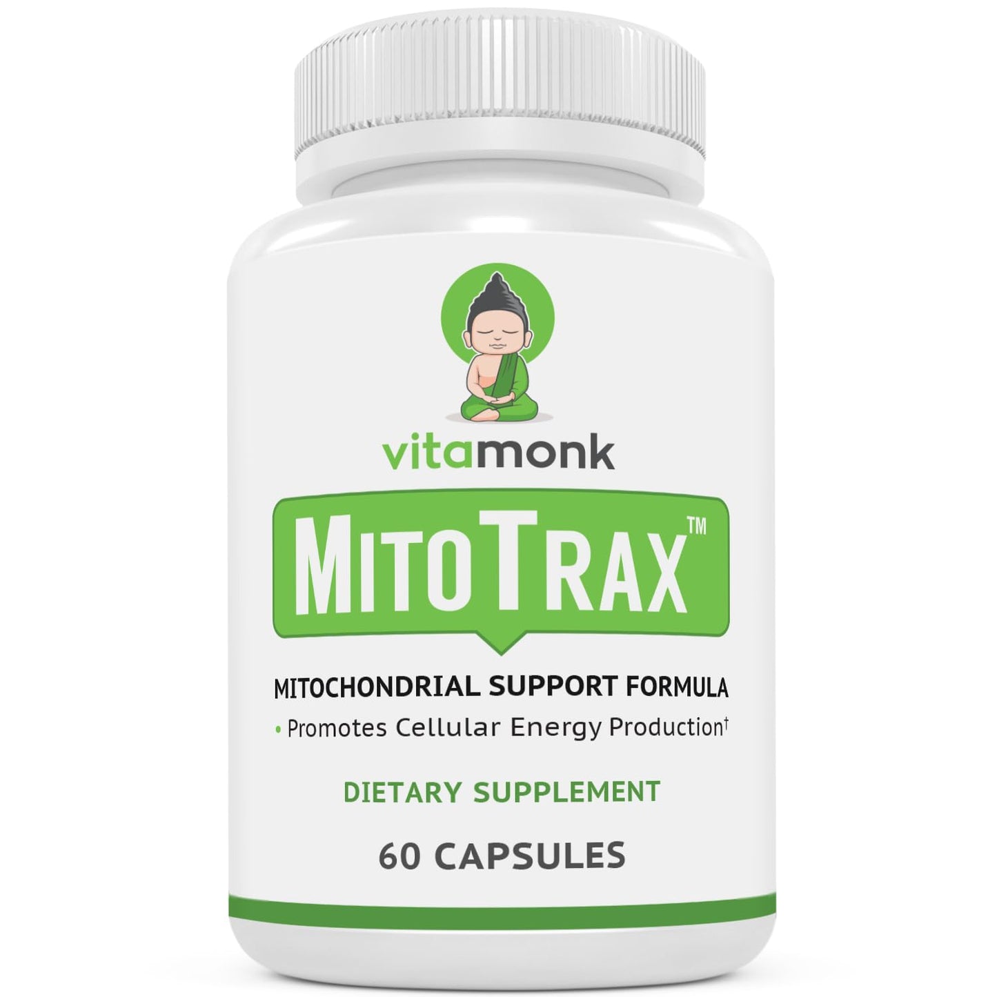 VitaMonk MitoTrax Mitochondrial Supplements - 60 Capsules | Advanced PPQ Formula