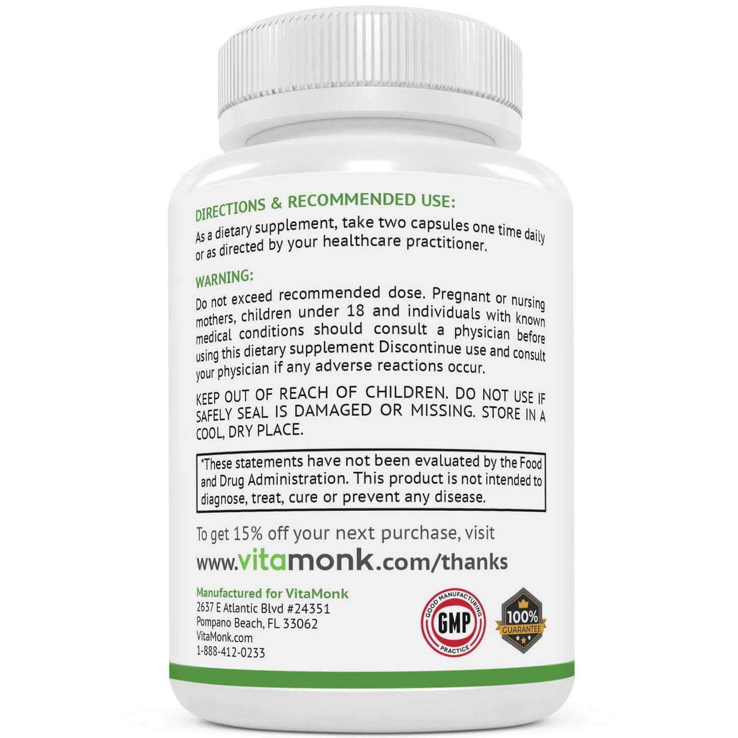 VitaMonk MitoTrax Mitochondrial Supplements - 60 Capsules | Advanced PPQ Formula