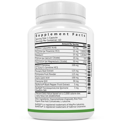 VitaMonk MitoTrax Mitochondrial Supplements - 60 Capsules | Advanced PPQ Formula
