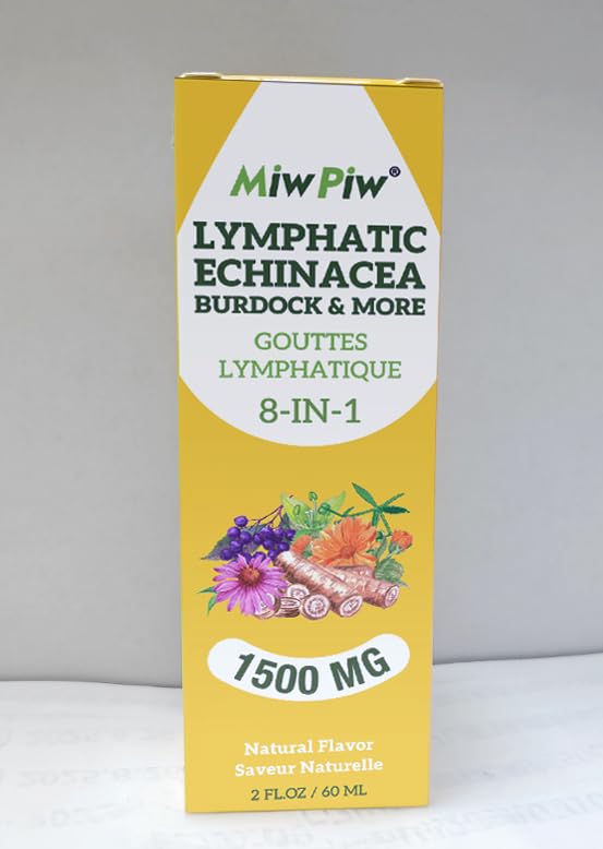 Miw Piw Lymphatic Drainage Drops Pack 1 – Lymph Detox, Circulation & Immune Support