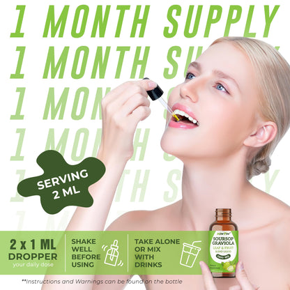 MiW Piw Soursop Graviola Liquid Drops 1900MG – Sleep Support & Immune Boost