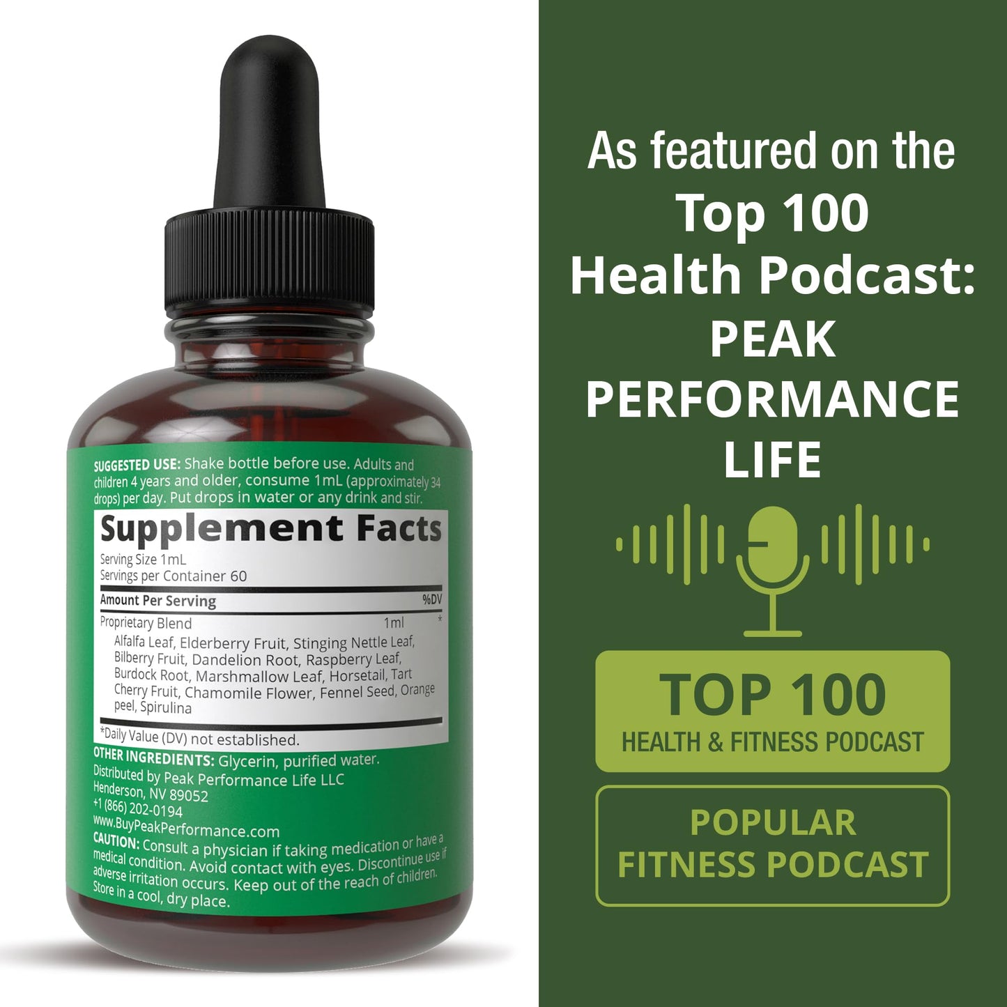 Kids Herbal Multivitamin Drops – Sugar Free, No Bitter Taste, 14-in-1 Vegan
