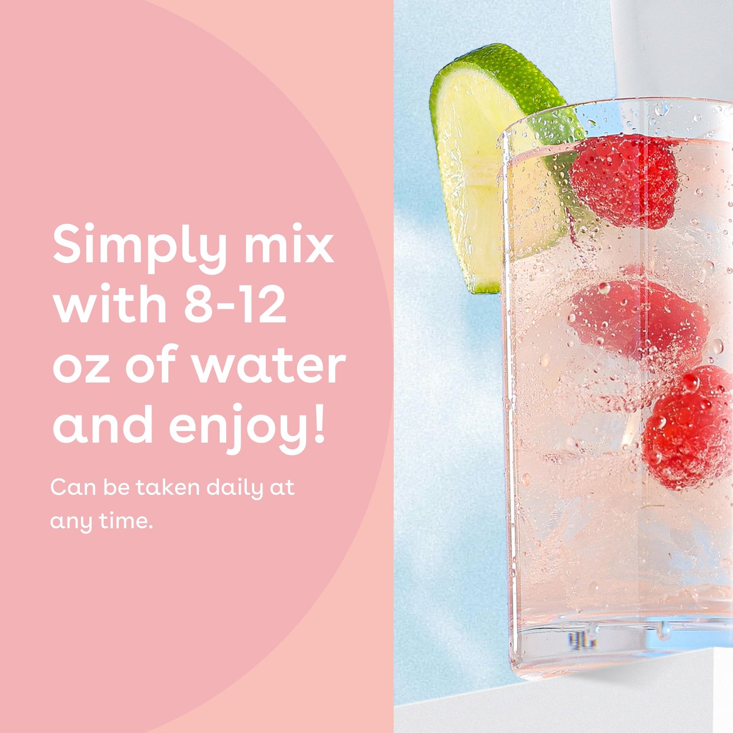 MIXHERS Collagen Powder – 30-Day Raspberry Limeade (18g Protein)