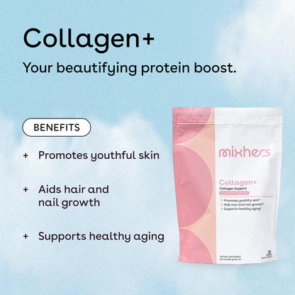 MIXHERS Collagen Powder – 30-Day Raspberry Limeade (18g Protein)