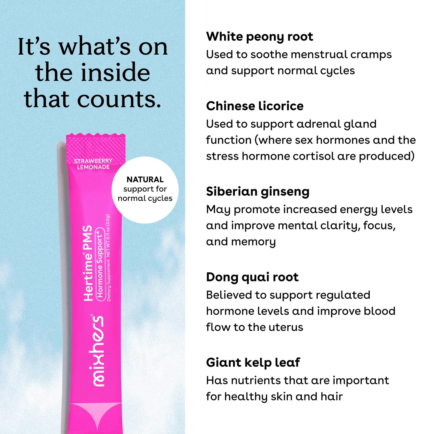 MIXHERS Hertime PMS – Hormonal Health & Menstrual Support (Sugar-Free)