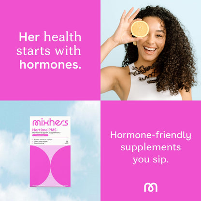 MIXHERS Hertime PMS - Hormonal Health & Menstrual Wellness (Sugar-Free, 15 Packets)