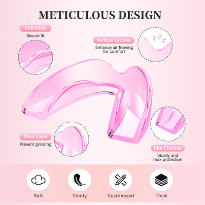 Mktoohzz Mouth Guard for Teeth Grinding – 6 Pack, One Size, Night Guard for Sleeping