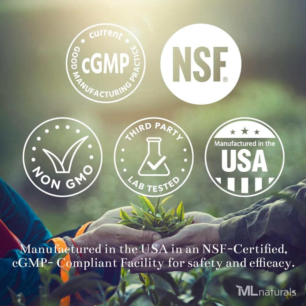 ML Naturals Mastic Gum 1000mg – 120 Vegan Capsules (Pack of 2) | Premium Quality | Supports Stomach & Duodenal Health | NSF-Certified & cGMP-Compliant
