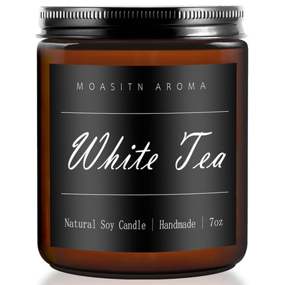 MOASITN White Tea Scented Candle – Natural Soy Aromatherapy, 7oz