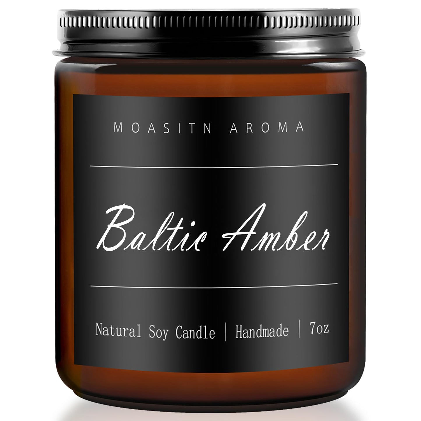 MOASITN Baltic Amber Scented Candles – Natural Soy Aromatherapy Jar Candle 7oz