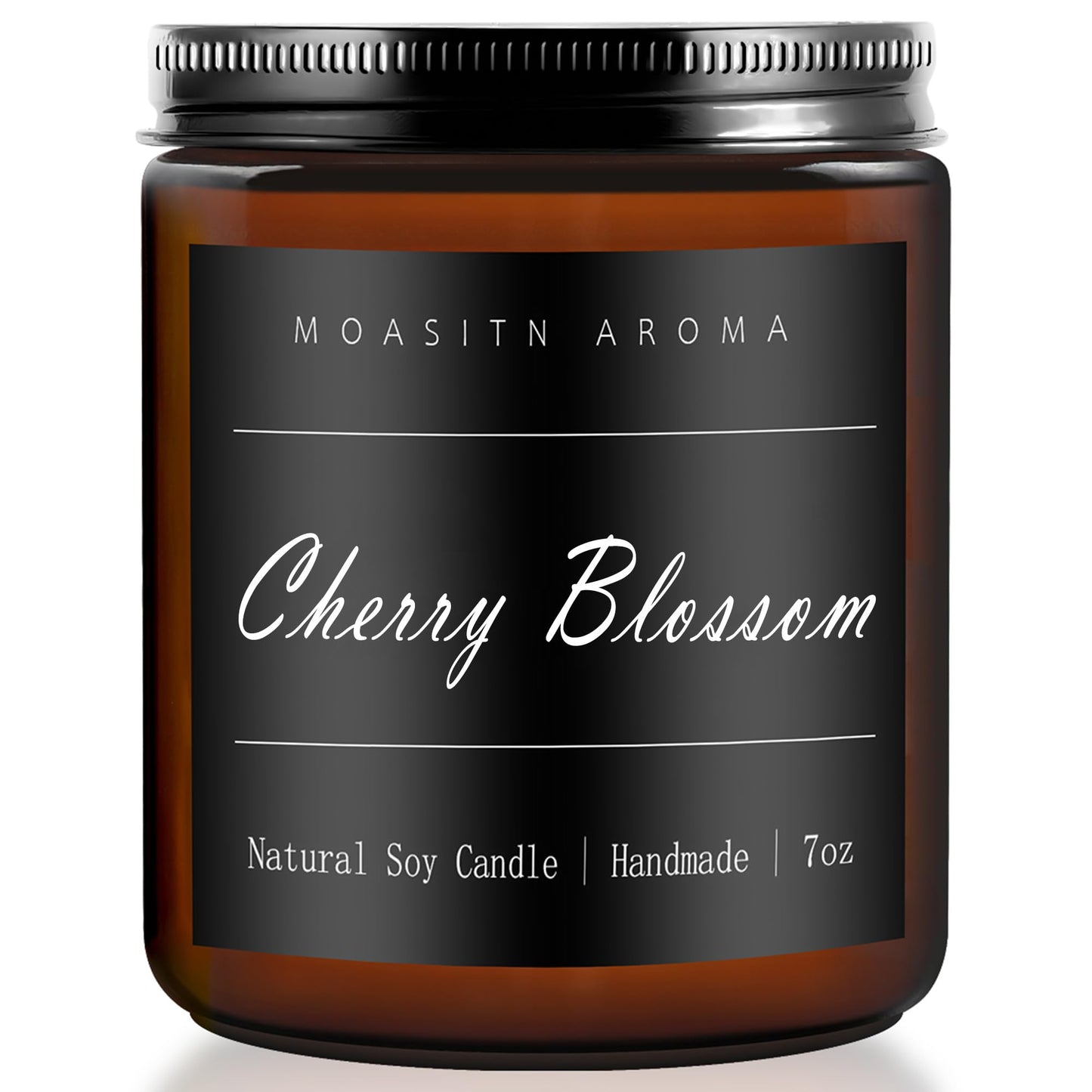 MOASITN Cherry Blossom Scented Candle – Natural Soy, Handmade 7oz Jar