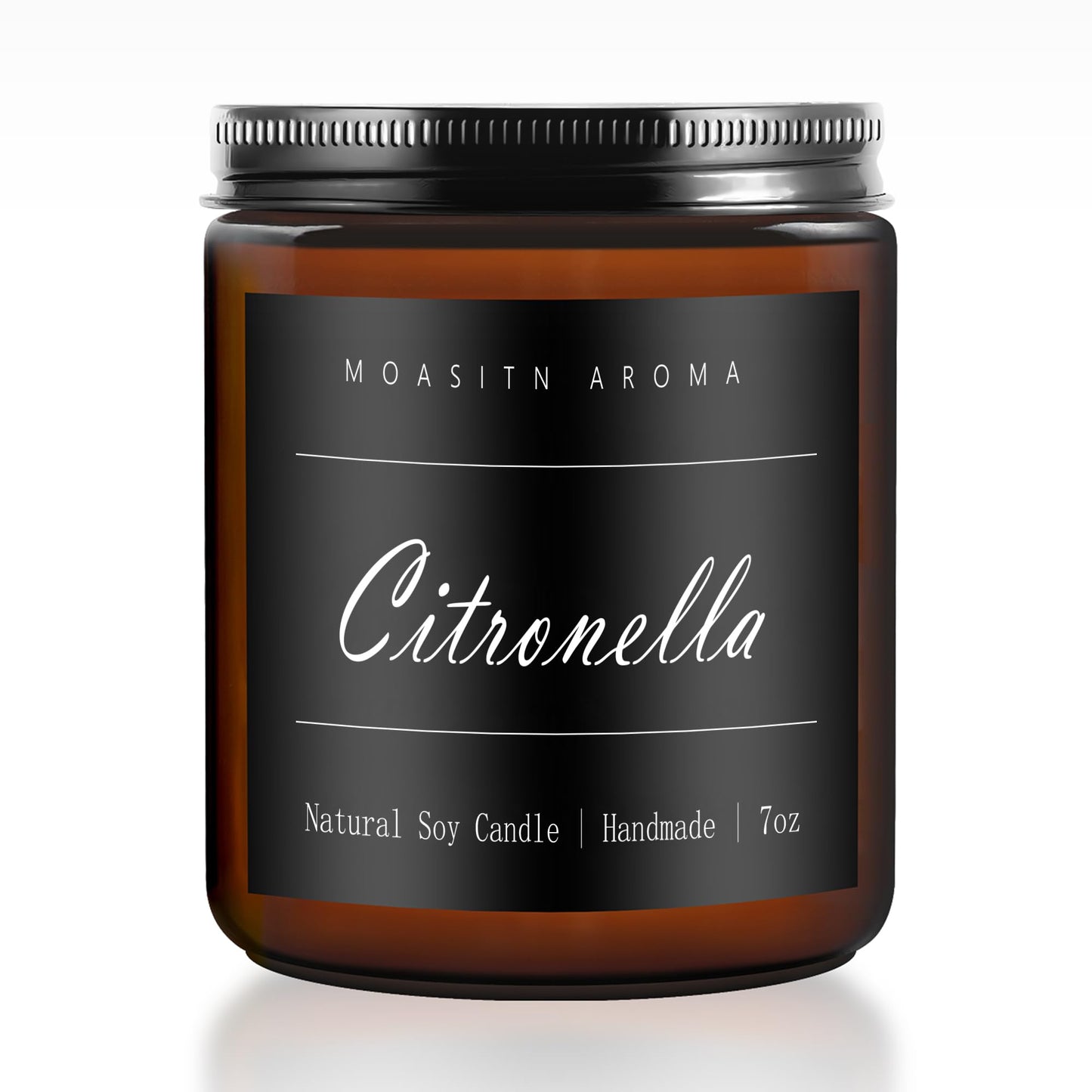 MOASITN Citronella Soy Candles – Handmade, Highly Scented 7oz Amber Jar | Natural Aromatherapy Gift for Women & Men