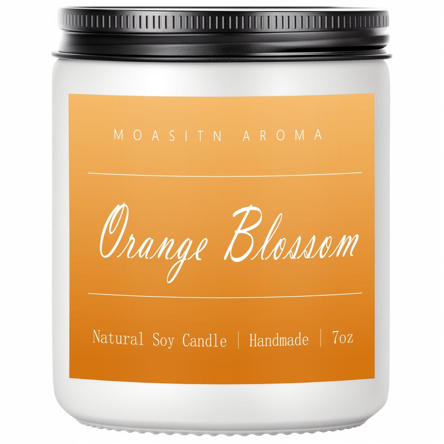 MOASITN Orange Blossom Scented Soy Candle 7oz – Handmade Jar Candle for Home & Gift