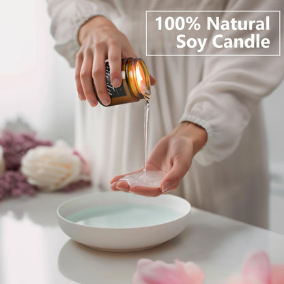 MOASITN Citronella Soy Candles – Handmade, Highly Scented 7oz Amber Jar | Natural Aromatherapy Gift for Women & Men