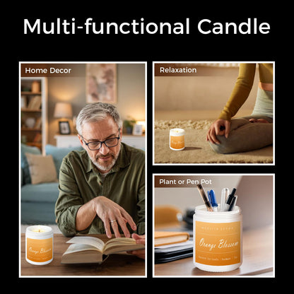 MOASITN Orange Blossom Scented Soy Candle 7oz – Handmade Jar Candle for Home & Gift