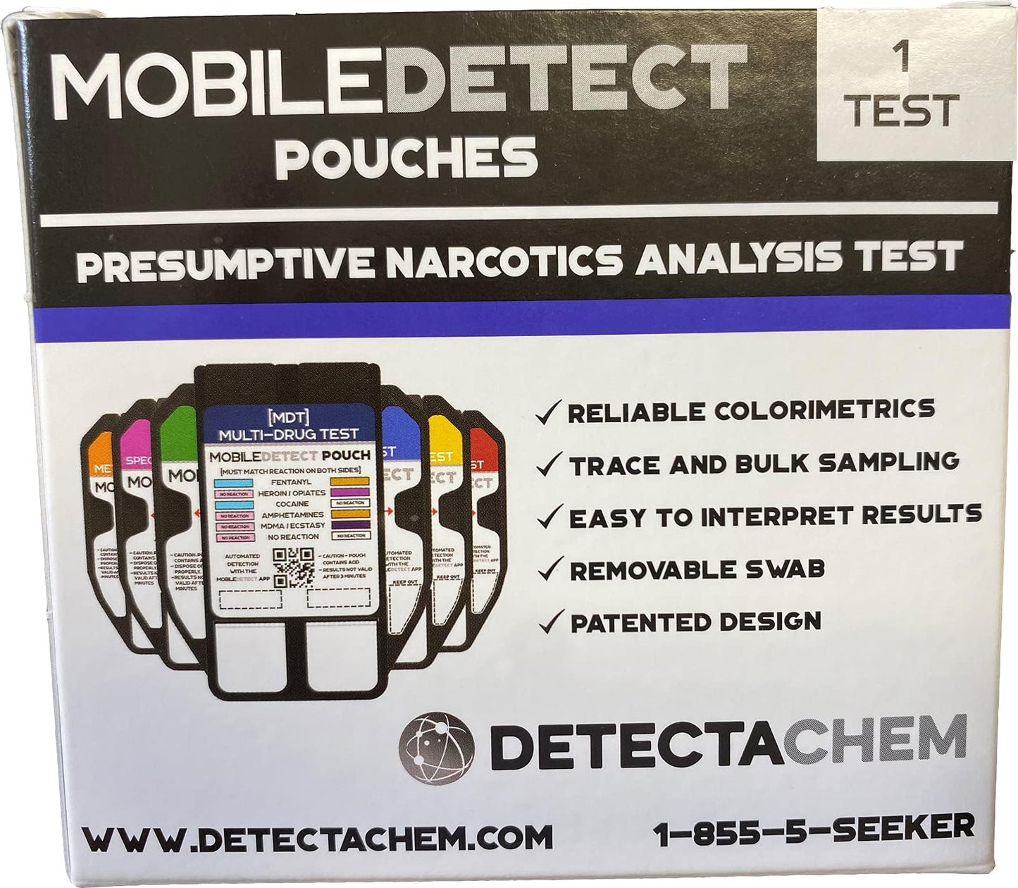 MobileDetect Pouch: Multi-Drug Detection Kit - Rapid Surface Test