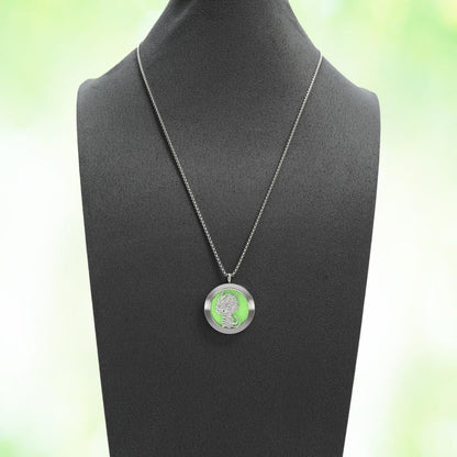 Dinosaur Aromatherapy Diffuser Necklace | Stainless Steel 30mm Pendant for Men & Women