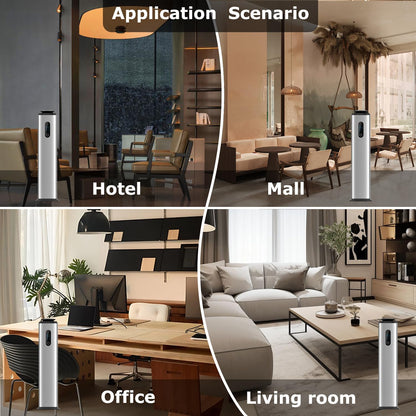 1000ML Tower Hotel Scent Diffuser with WiFi App Control – Large Space Diffuser for 10,000 Sq Ft | Silver