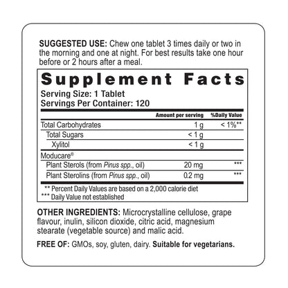 Moducare Daily Immune Support – Plant Sterols (Grape Flavor) 120 Chewable Tablets