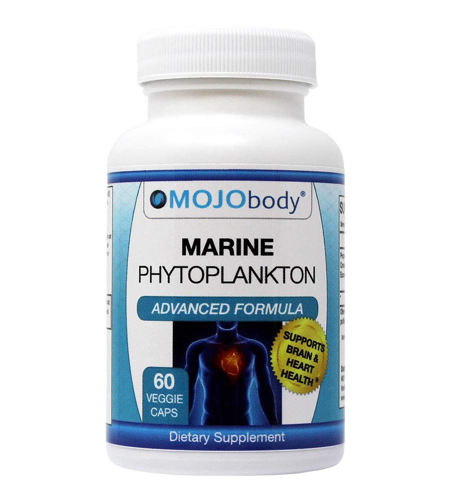MOJObody Freeze Dried Marine Phytoplankton – Supports Brain & Heart Health | 60 Capsules