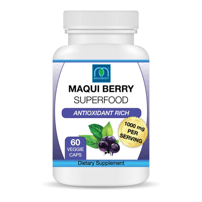 MOJObody Maqui Berry Capsules – MaquiForza Antioxidant Rich, 1000mg per Serving, 60 Veggie Caps