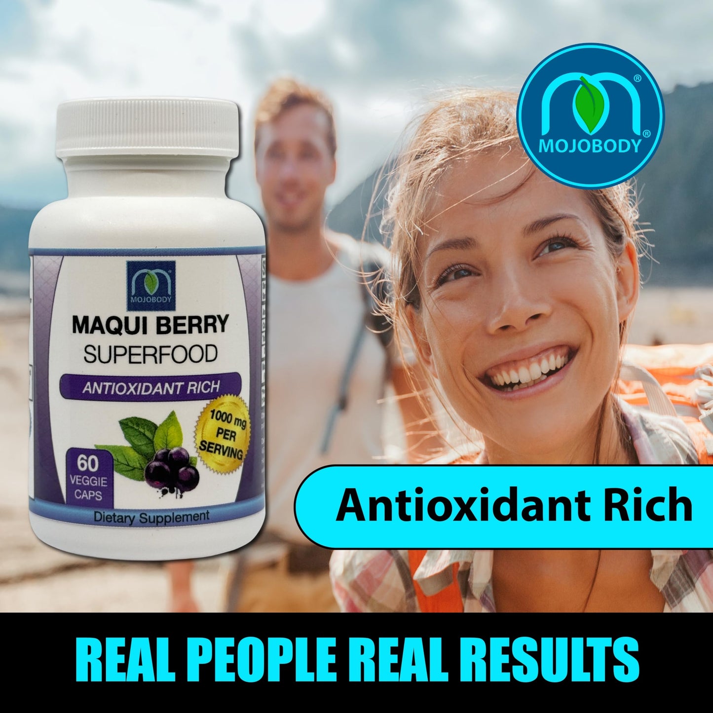 MOJObody Maqui Berry Capsules – MaquiForza Antioxidant Rich, 1000mg per Serving, 60 Veggie Caps