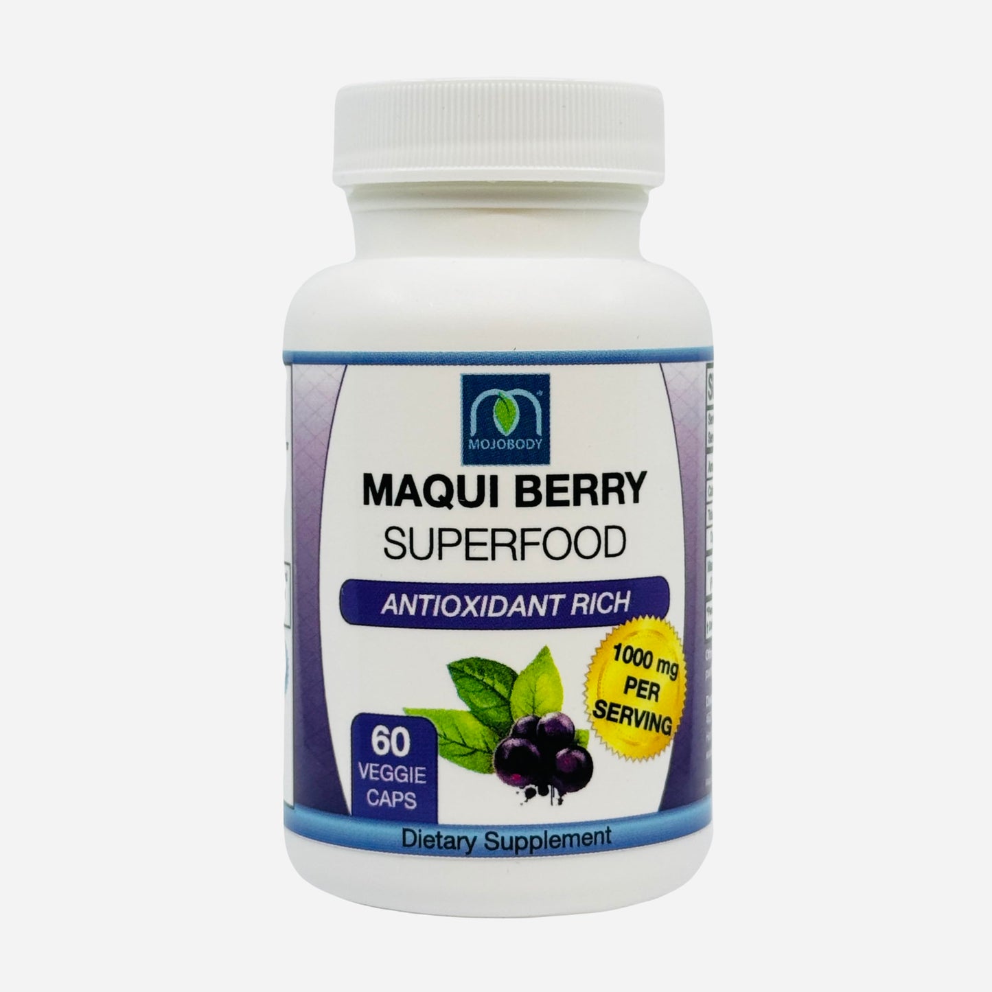 MOJObody Maqui Berry Capsules – MaquiForza Antioxidant Rich, 1000mg per Serving, 60 Veggie Caps