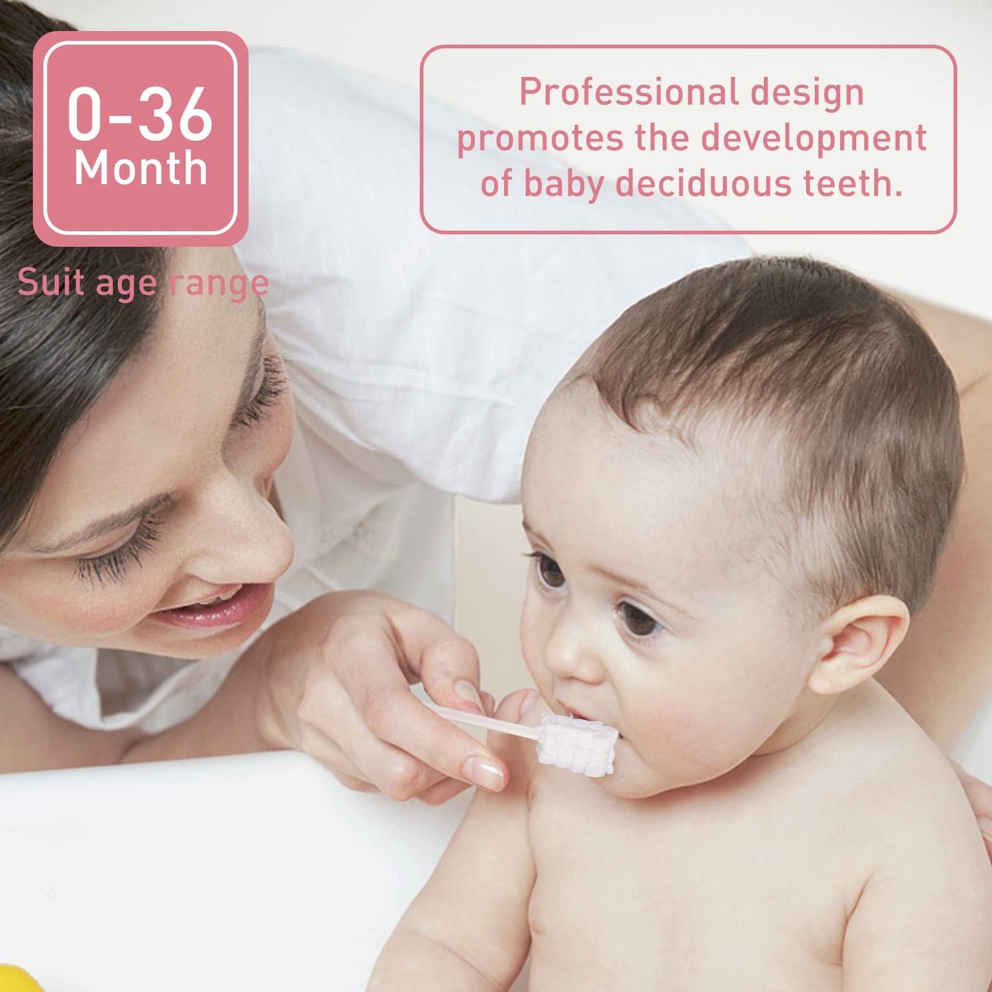 Mokoala 60Pcs Baby Tongue Cleaner & Disposable Infant Mouth Cleaner - Safe Care for 0-36 Months